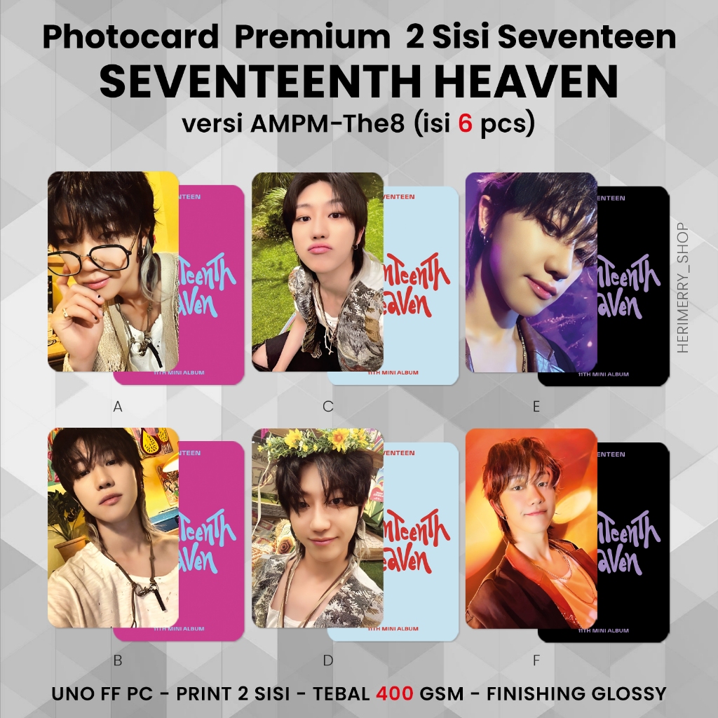 Jual (ISI 4/6 PCS) Photocard SEVENTEEN Seventeenth Heaven - PC