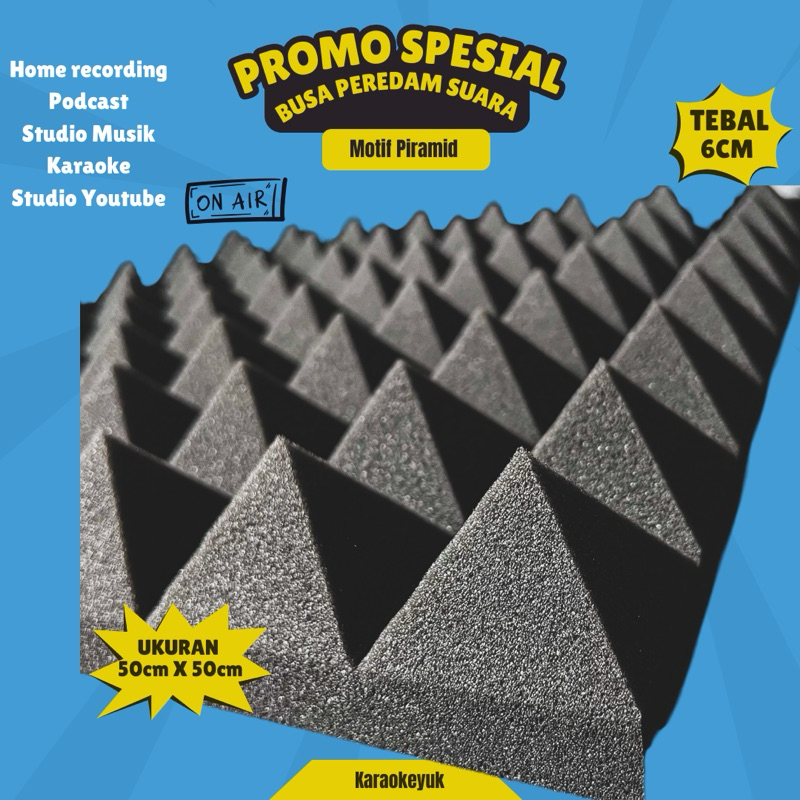 Jual Busa Peredam Suara model Piramid / Pyramid 200x100x6cm Best ...
