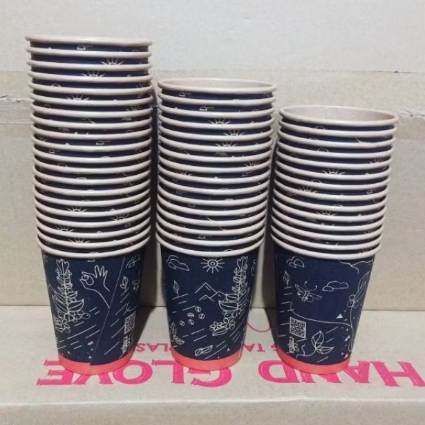 Jual PaperCup Coklat 8oz (isi 50 Pcs), Gelas Kopi Kertas, Paper Cup ...
