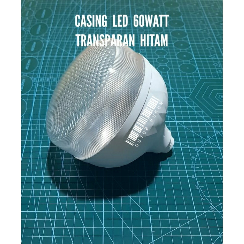 Jual CASING LED 20W - 60WATT SERI TRANSPARAN HITAM | Shopee Indonesia