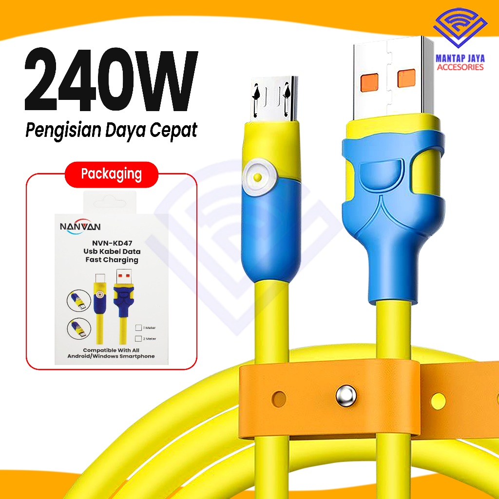 Jual [COD] NANVAN KABEL DATA CHARGER SILICON COLOURFULL NVN-KD47 MICRO ...