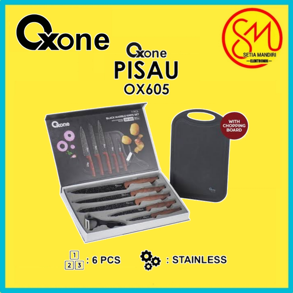 Jual OXONE Knife Set OX-605 OX-982 Set Pisau Dapur Black Marble Master ...