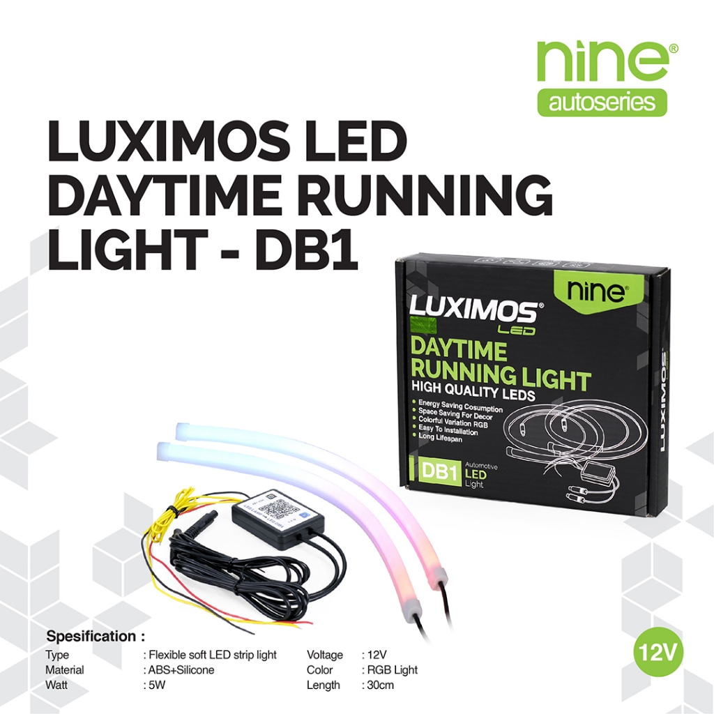 Jual LUXIMOS Lampu Alis Running RGB DRL 30CM Mode Turning Welcome Neon ...