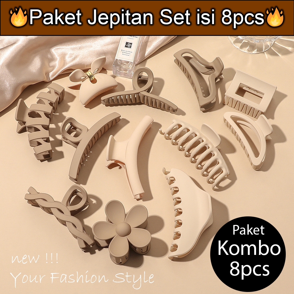 Jual ED - 8PCS / SET JEPIT RAMBUT JEDAI FASHION KOREA SALON DOFF ...