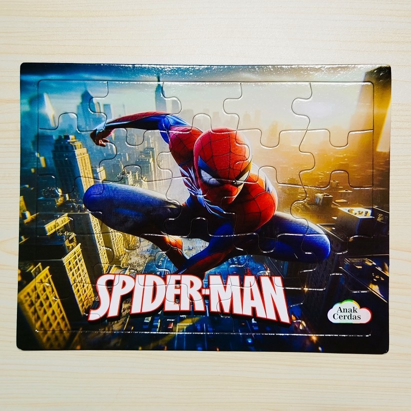 Puzzle Puzle Puzel SPIDERMAN uk Besar belajar kreatifitas mainan anak