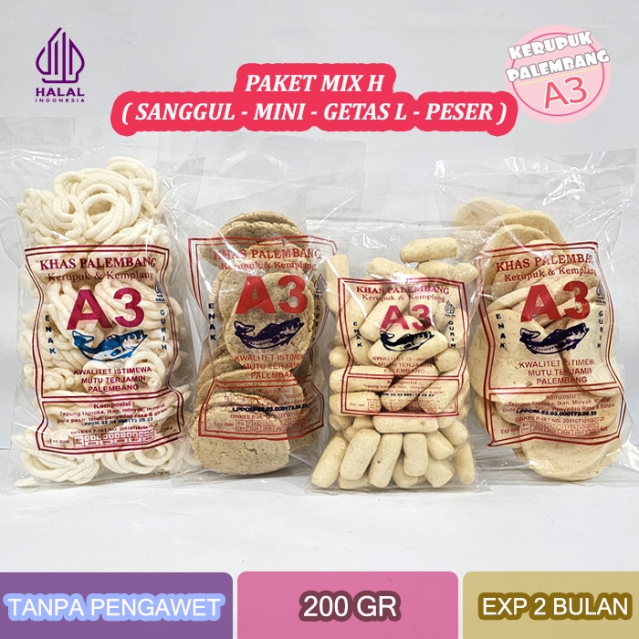Jual PAKET MIX H KEMPLANG BESAR GETAS LONJONG KULIT SANGGUL MINI 800GR ...