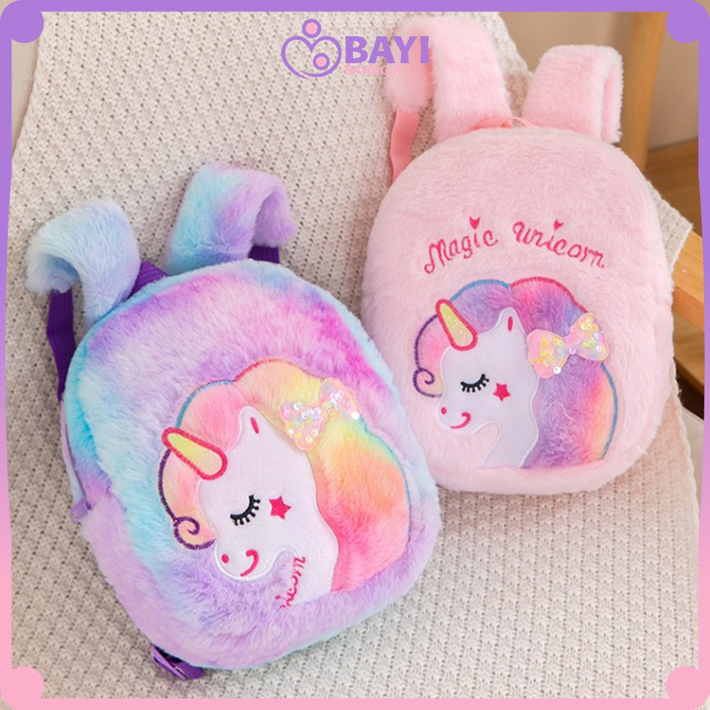 Jual Safea Tas Fluffy Kuda Pony Tas Ransel Anak Karakter Kuda Rainbow ...