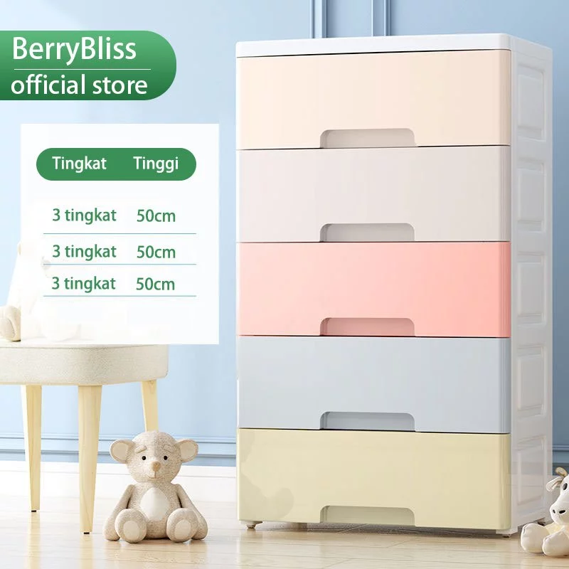 BerryBliss - Lemari Pakaian Plastik 3 4 5 6 Tingkat / lemari plastik premium / Storage Cabinet / Wadrobe Cabinet Susun - foto 1