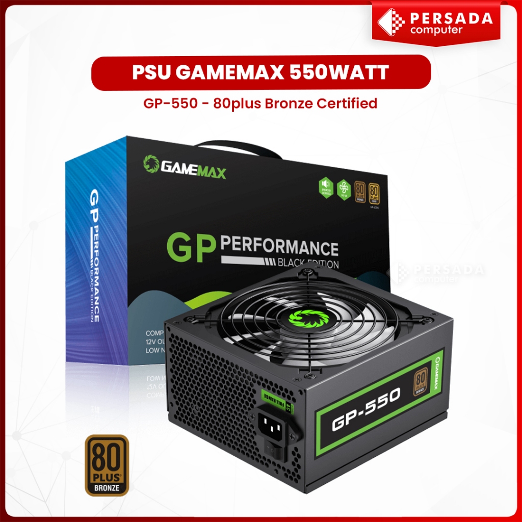 Jual PSU GAMEMAX GP550 550Watt GP-550 - 80plus Bronze Certified GAMEMAX ...