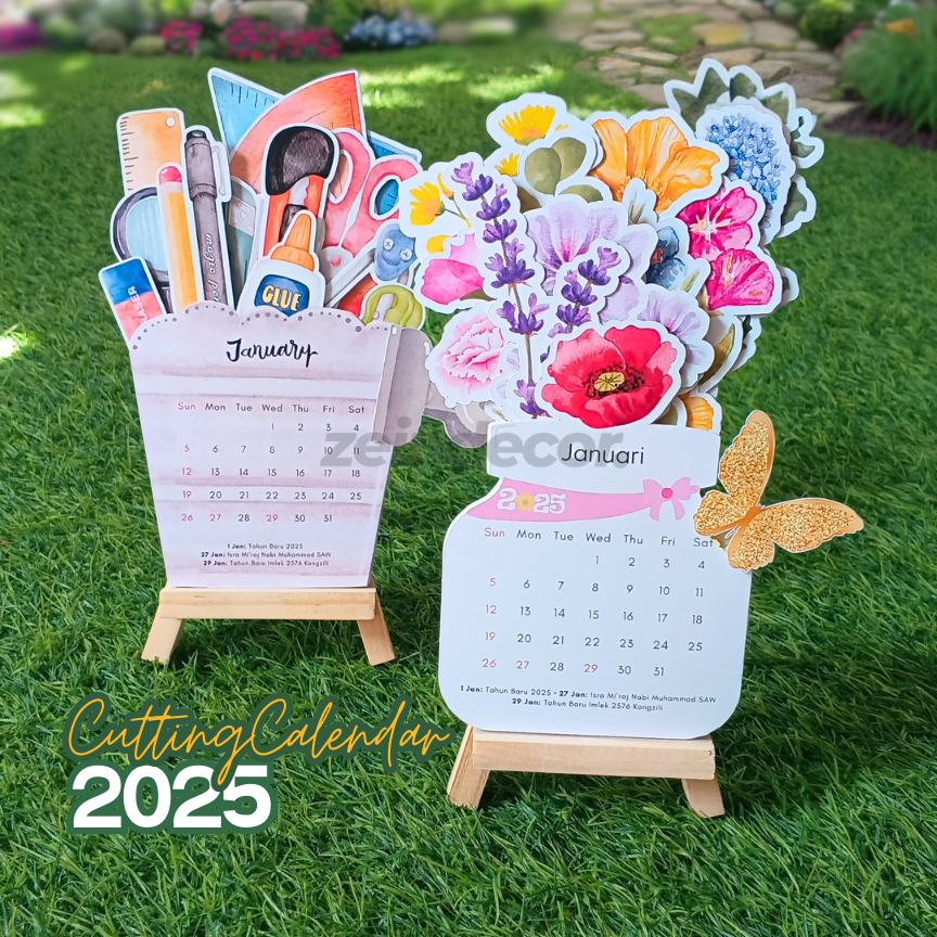 Jual Kalender Meja Unik 2025 Bentuk Bunga / Bloomy Desk Calendar 2025