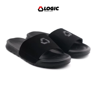 Logic - Sandal Pria Selop Logo Fullblack