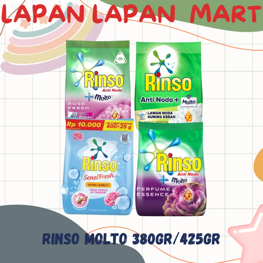 Jual Rinso Detergen Bubuk 380gr/425gr | Shopee Indonesia