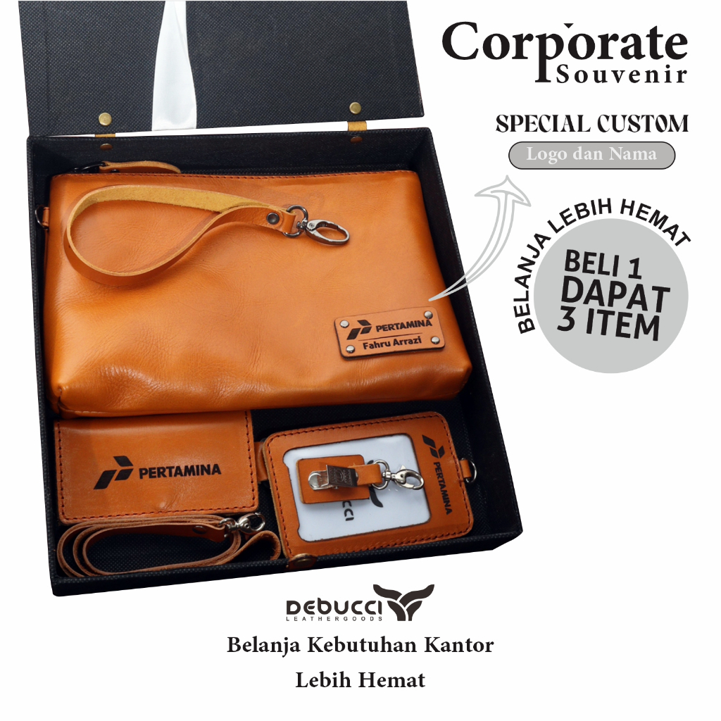 Jual Debucci leather goods - PAKET BUNDLING 1 Clutch Bag ID Card Holder ...