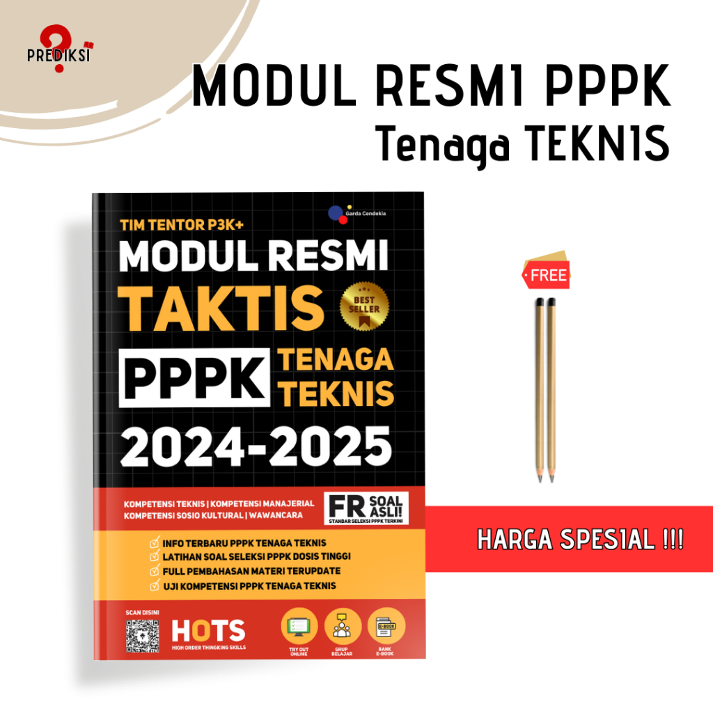 Jual BUKU PPPK TENAGA TEKNIS / MODUL RESMI TAKTIS PPPK TENAGA TEKNIS