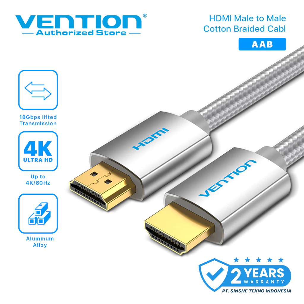 Vention AAB 15M Kabel High Speed Cotton Braided HDMI