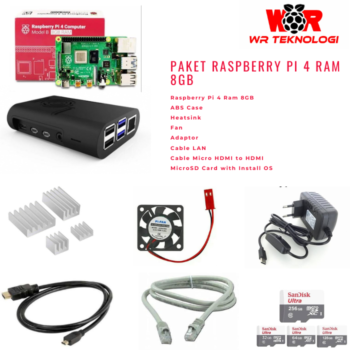 Jual Raspberry Pi 4 Ram 8GB Paket Siap Pakai | Shopee Indonesia