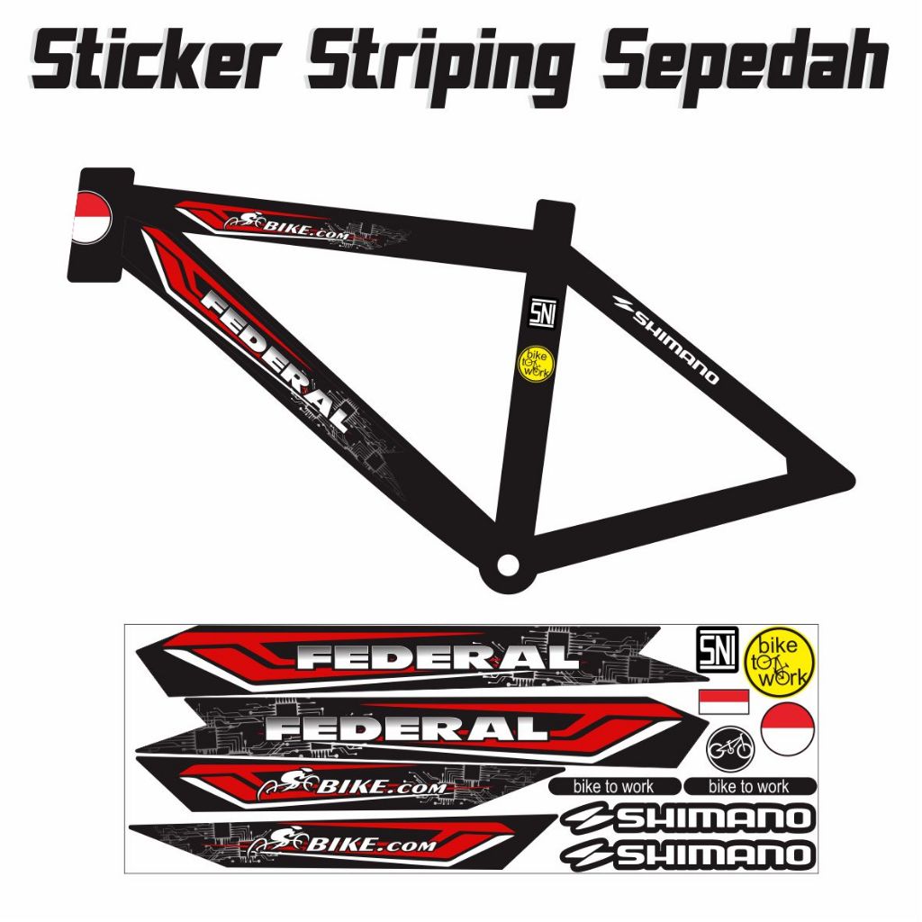 Jual STICKER STRIPING SEPEDAH VARIASI FEDERAL MOTIF NEW SIMPEL DAN ...