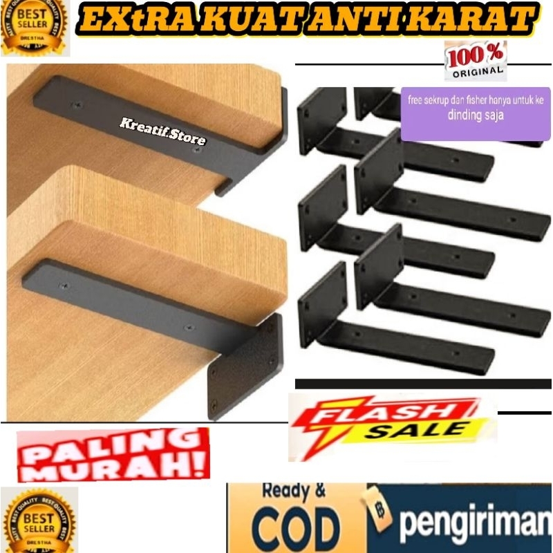 Jual Braket Siku Penyangga Papan/Bracket Siku Ambalan Rak Tempel ...