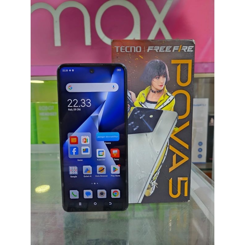 Jual TECNO POVA 5 8/256 FULLSET (SECOND) | Shopee Indonesia