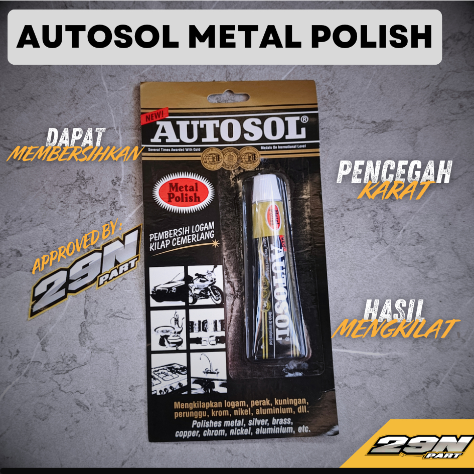 Jual Autosol Metal Polish 15gr Pembersih Pengkilap Logam Metal Besi