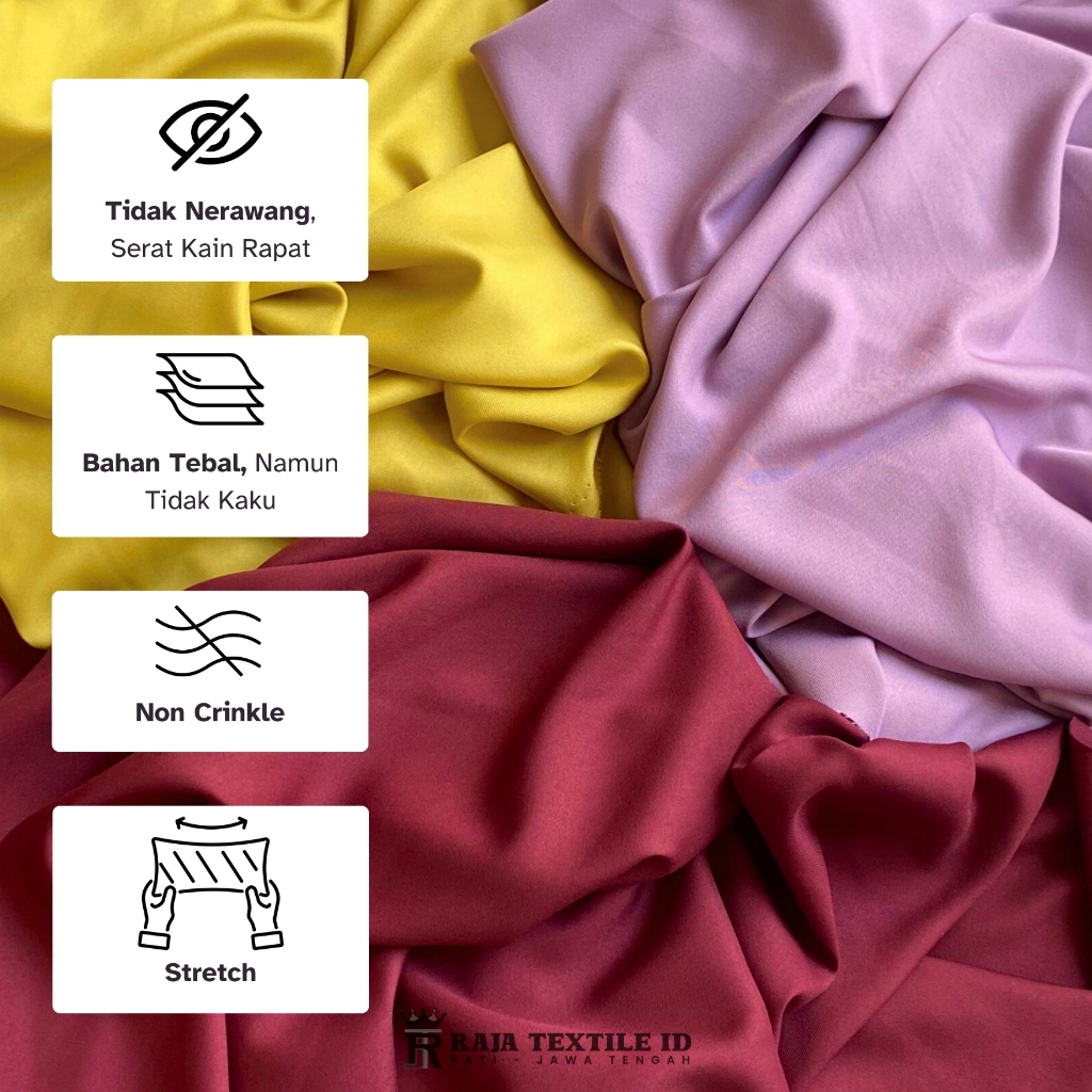 Jual Kain Shakila Syakila Shakilla Sakila Samira Stretch Twill Premium ...