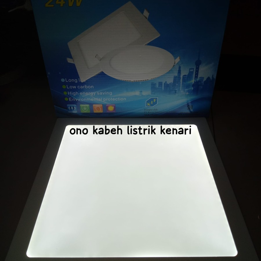 Jual led panel downlight 30x30 24w inbow kotak 6500k 3000k lampu plafon ...