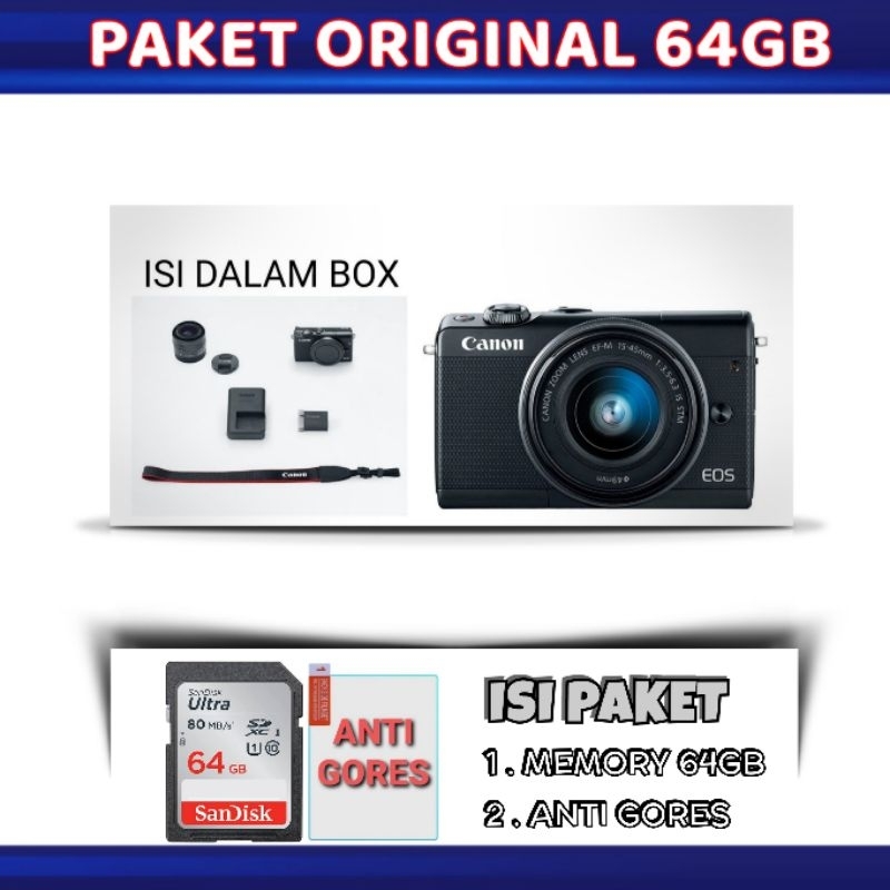 Jual CANON EOS M100 LENSA 15-45MM GARANSI TAHUN BARU DAN