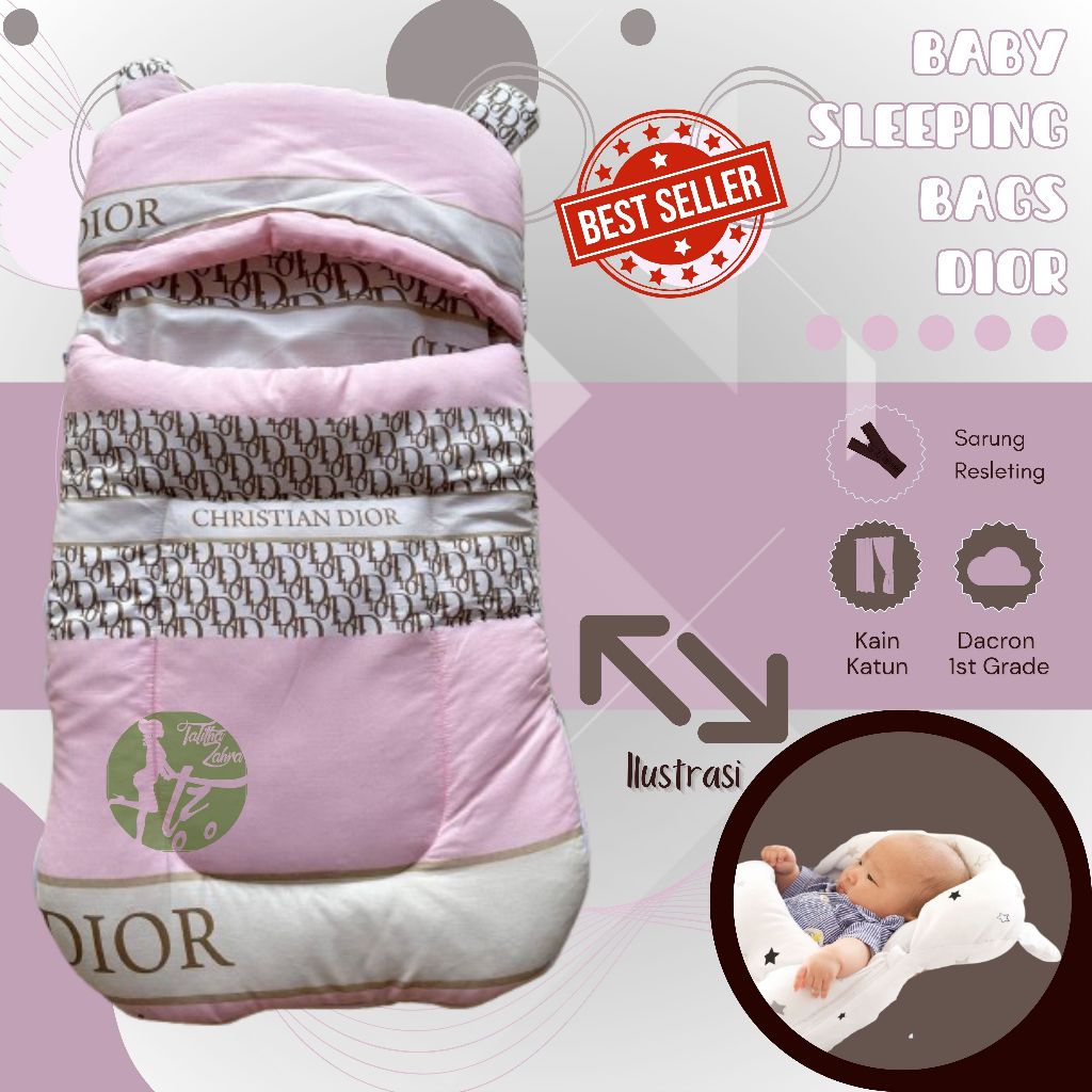Jual Sleeping Bag Selimut Topi Kantong Tidur Bayi Lembut Hangat
