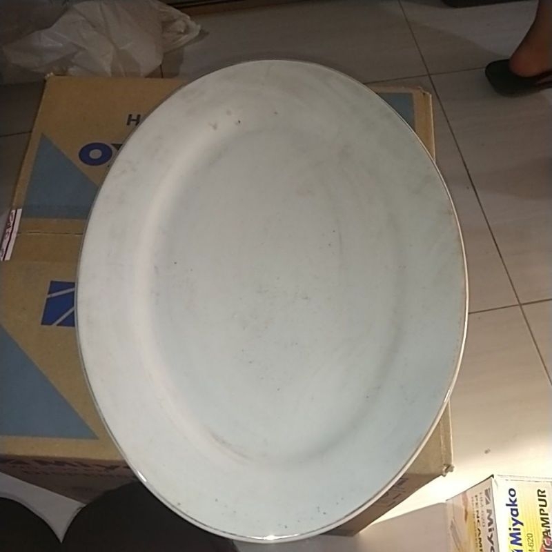 Jual piring keramik oval putih polos | Shopee Indonesia