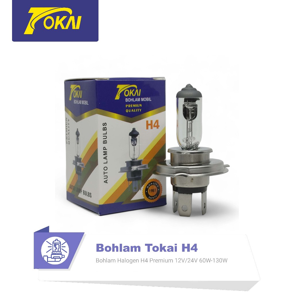Jual Bohlam Halogen Motor/Mobil H4 12 Volt & 24 Volt Tokai | Shopee ...