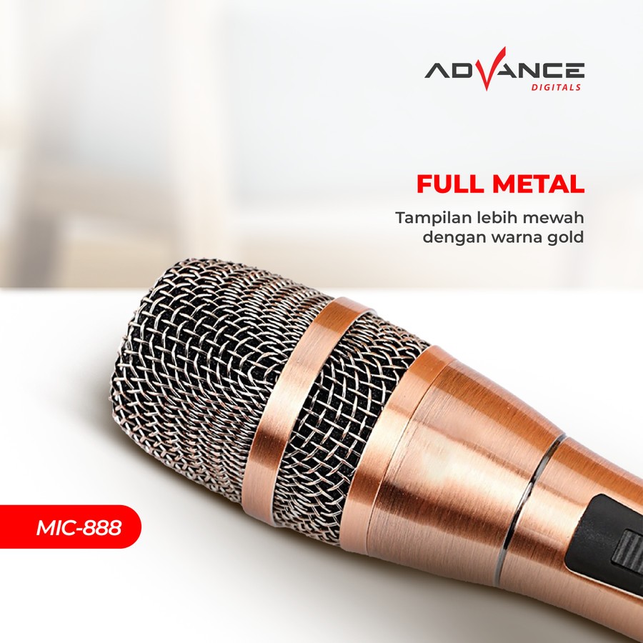 Jual COD Mic Kabel MIC-888 Advance Single Profesional Dynamic ...