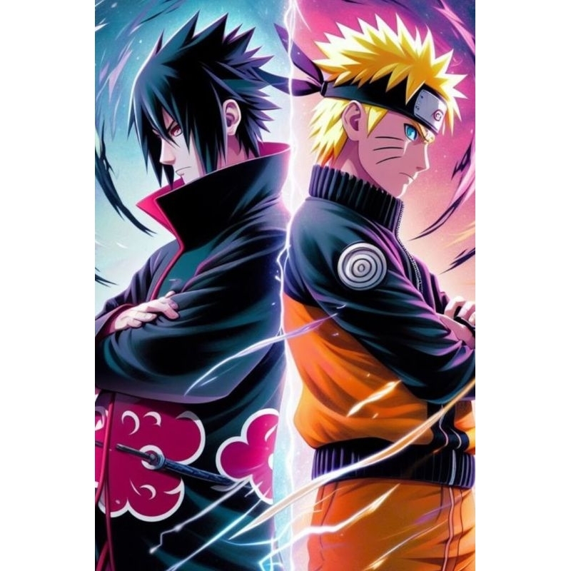 Jual stiker gambar Naruto x Sasuke size 20x30 cm bahan Shopee