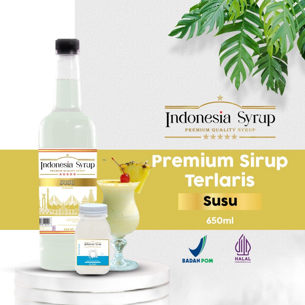Jual Sirup Premium Rasa Susu Minuman Sirop Flavoured Syrup Halal BPOM ...