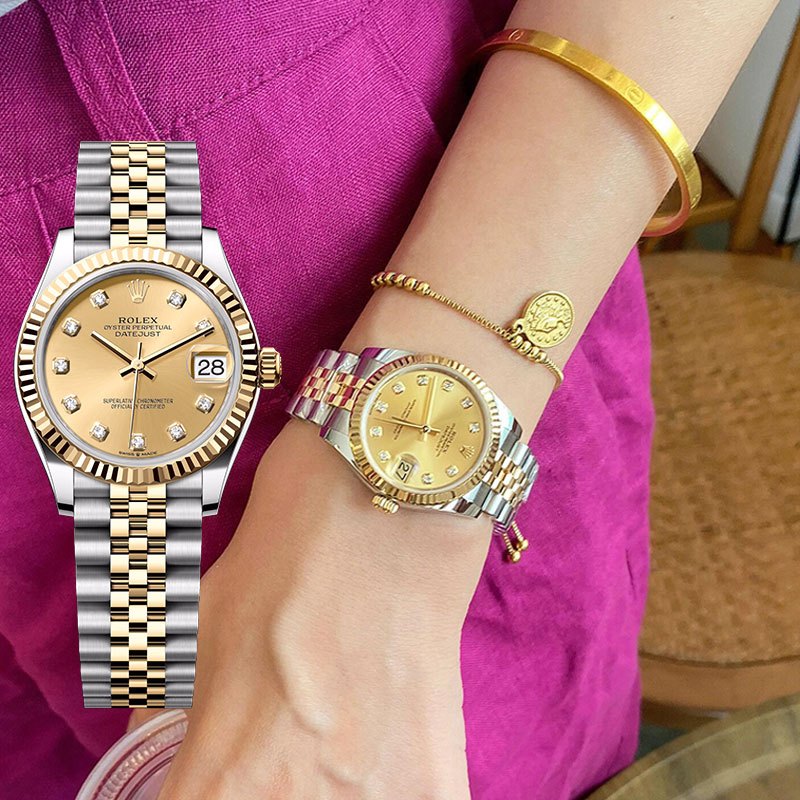 Jual 【100% ASLI】Original jam tangan rolex Lady Datejust Diamond