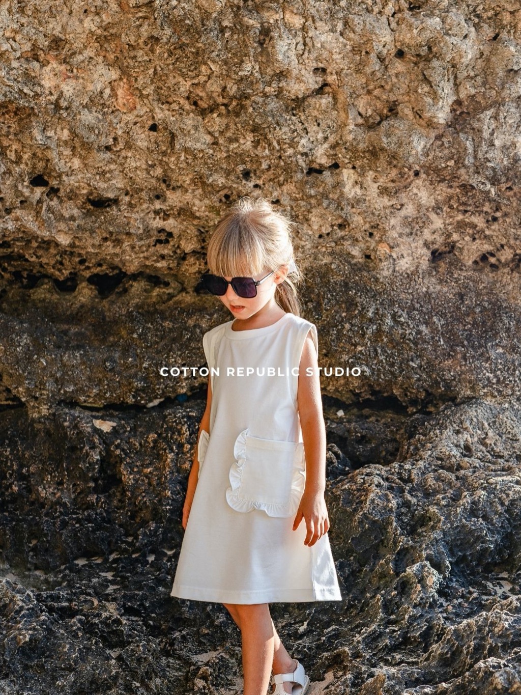 Jual KELLY Pocket ruffles Girl Dress AEROTECH Cotton Republic Dress ...