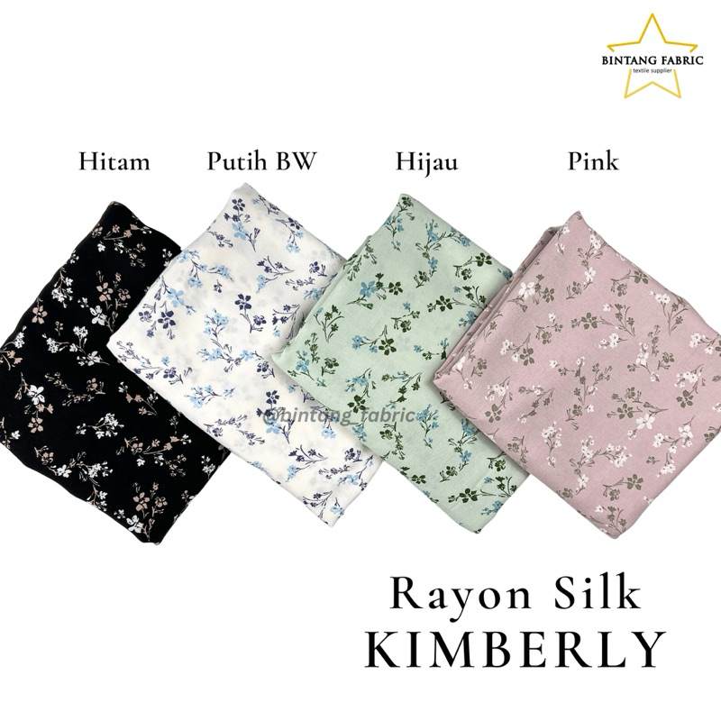 Jual Bahan Kain Rayon Silk Premium Kimberly 0,5 meter | Shopee Indonesia
