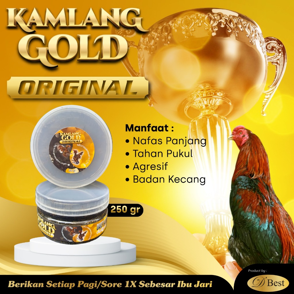 Jual KAMLANG GOLD BASAH ORIGINAL BEST 250 gr THAILAND AYAM AGRESIF ...