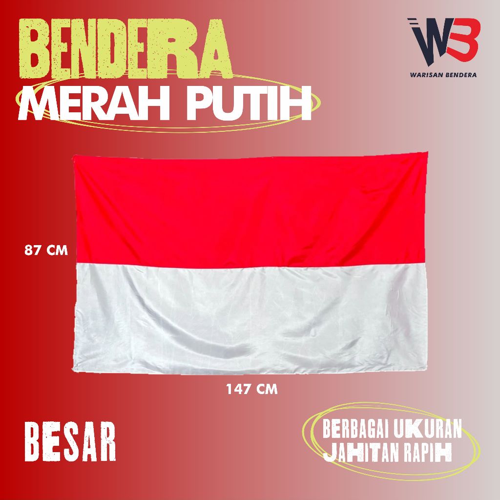 Jual BENDERA MERAH PUTIH BESAR 87 x 150 CM | Shopee Indonesia