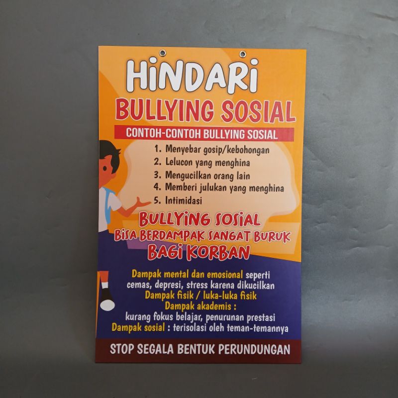 Jual Hard Poster Contoh Bullying Sosial Hard Poster Stop Bullying