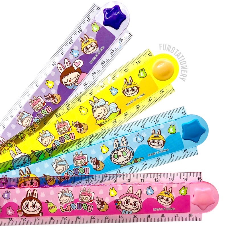 Jual (30 CM) PENGGARIS LIPAT D-0242 LABUBU / RULER KARAKTER VIRAL ...