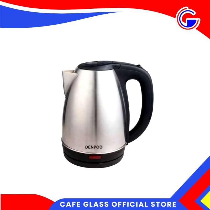 Electric Kettle Steel - Elektronik Pemanas Air Listrik - Teko Listrik Stainless Denpoo (Dma-10)