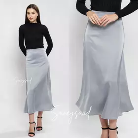 Luna Satin Silk Skirt Rok Wanita Satin Korean Maxi Skirt Rok Panjang Satin Rok Korean Style Rok