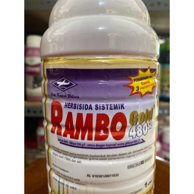 Jual Herbisida Sistemik Rambo Gold 480 SL Kemasan 1 Liter | Shopee ...