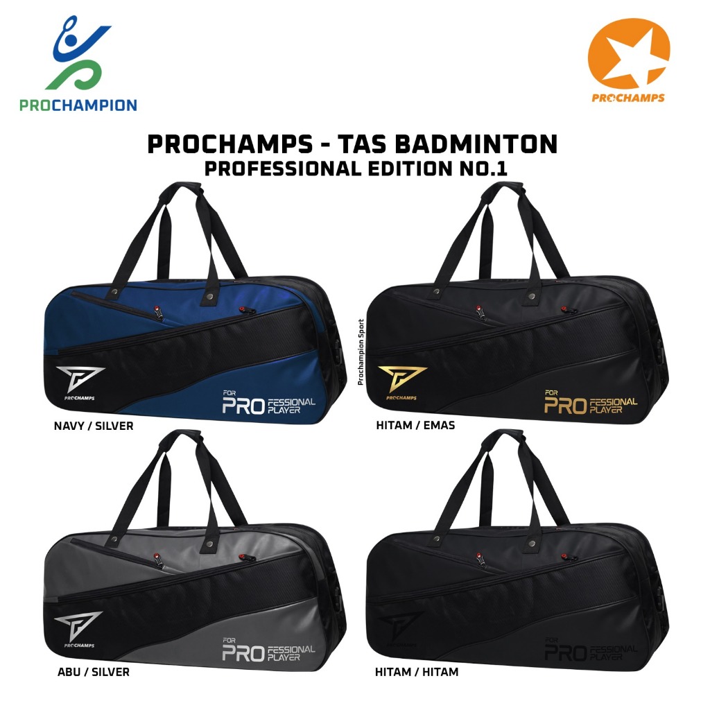 Jual New ! Tas Kotak Badminton PROCHAMPS Profesional Edition NO 1 ...