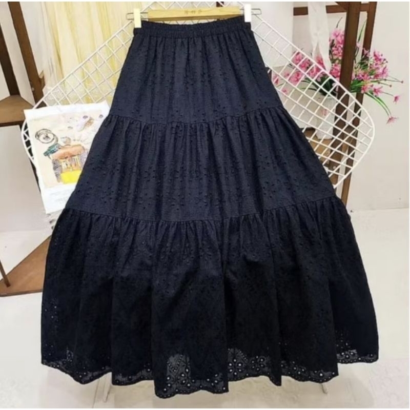 Jual Rok katbol katun bordir fashion wanita terbaru | Shopee Indonesia