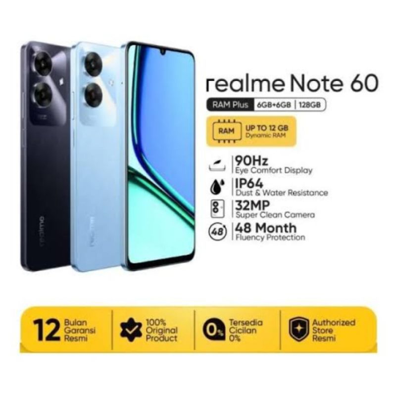Jual Realme Not 60 Ram 6/128gb 32mp 90Hz . Ip64 Garansi Resmi | Shopee ...