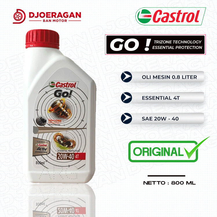 Jual OLI MESIN MOTOR CASTROL GO SAE 20W40 0,8L SUPRA GRAND JUPITER ...