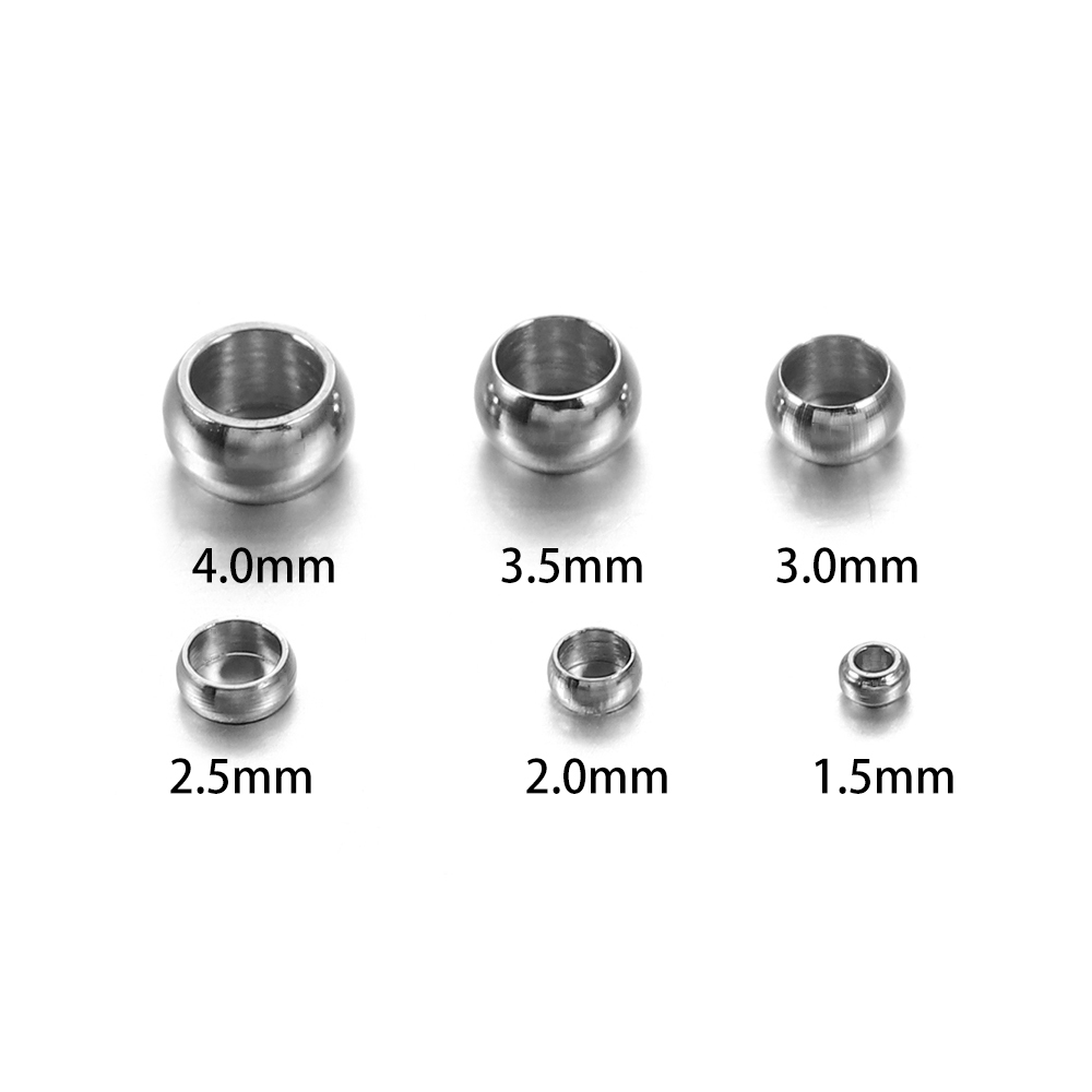 Jual St.kunkka Manik-manik Baja Tahan Karat Penghenti (120 Buah 1,5 x 2 ...