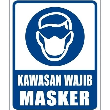 Jual STIKER SIGN K3 SAFETY sticker Vinyl KAWASAN WAJIB MASKER | Shopee ...