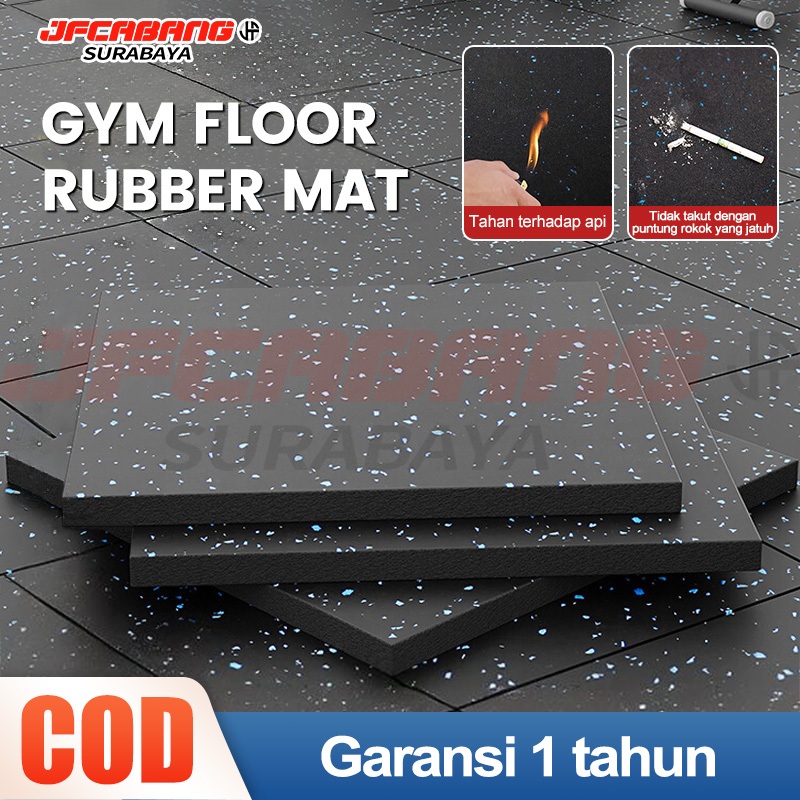 Rubber Flooring Roll Mat Karpet Karet Gym Fitnes Fitness ukuran 50cm x  50cm/Composite Gym Rubber Floor Mat